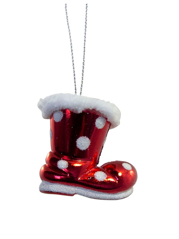 Assorted Glass-Like Boot & Presents Hanging Decorations - 12 x 40mm