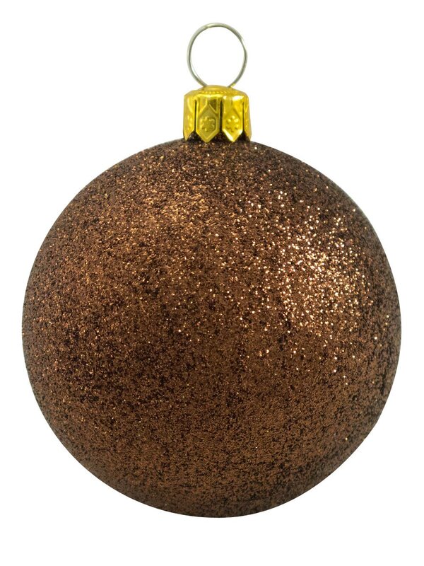 Assorted Glittered & Patterned Chocolate, Gold & Copper Baubles - 9 x 60mm — image 4