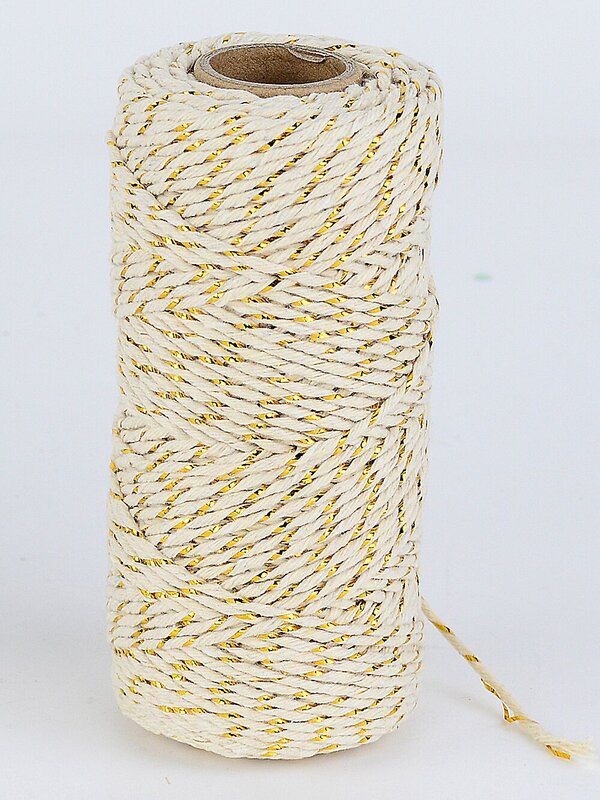 Assorted Red Green Or White Christmas Twine With Gold Tinsel Flecks | 70m — image 4