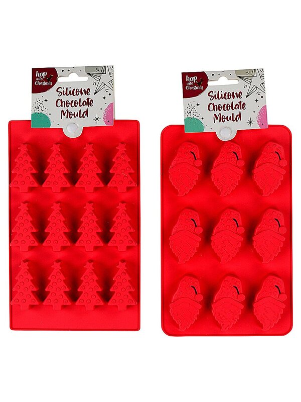 Assorted Reusable Silicone Moulds | Christmas Tree & Santa Chocolate Moulds — image 4