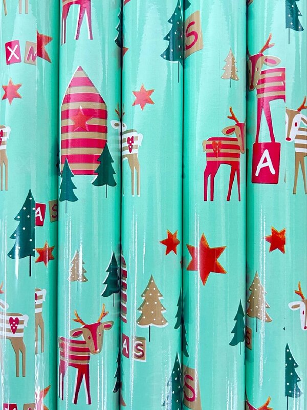 Assorted Santa Reindeer & Festive Icon Christmas Gift Wrap | 15m x 70cm — image 6