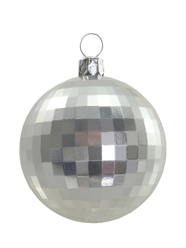 Assorted Silver & Turquoise Mirror Ball Decorations - 12 x 60mm — image 3