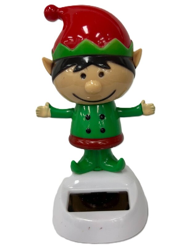 Assorted Solar Powered Dancing Christmas Figurines | Santa Elf Or Snowman — image 4