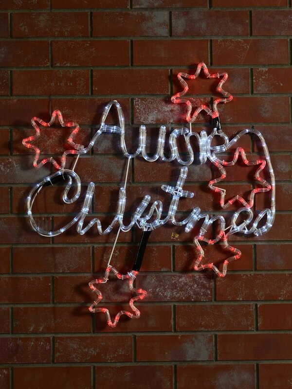 Aussie Christmas With Stars Red & White LED Rope Light Silhouette - 73cm — image 3