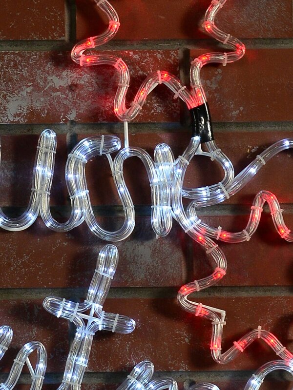 Aussie Christmas With Stars Red & White LED Rope Light Silhouette - 73cm — image 4