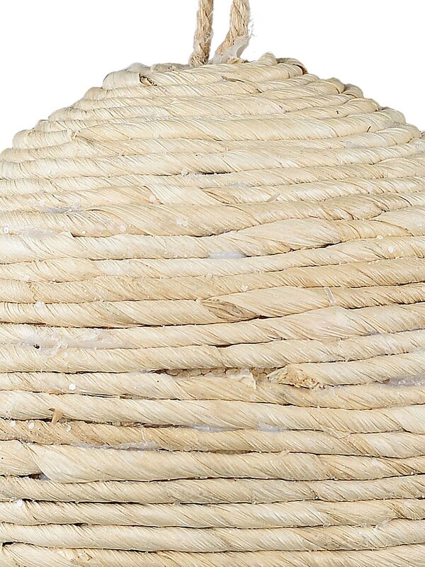 Authentic Natural Seagrass Rope & Dusted Glitter Signature Bauble | 12cm — image 3