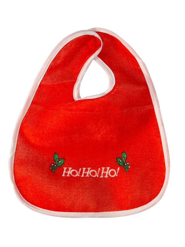 Babies Merry Christmas Santa Hat & Ho Ho Ho Bib - 2 peice set