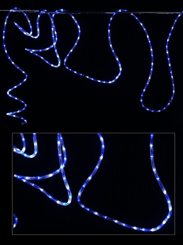 Blue & Cool White LED Outdoor Christmas Rope Light - 30m — image 3