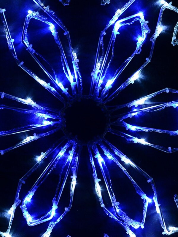 Blue & Cool White LED Snowflake String Light Silhouette - 58cm — image 4