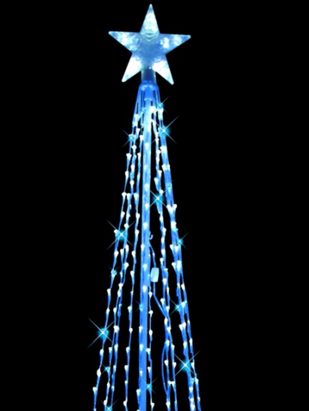 Blue & Cool White Snowing LED Outdoor Christmas Tree - 2m — image 3