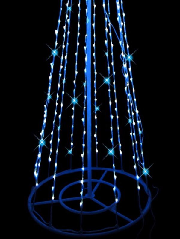 Blue & Cool White Snowing LED Outdoor Christmas Tree - 2m — image 5