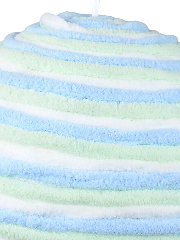 Blue Green & White Whimsical Grand Chenille Cord Bauble | 15cm — image 3