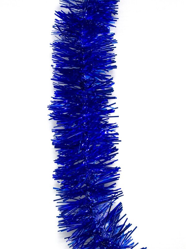Blue Metallic 6ply Tinsel Garland - 50mm x 5m