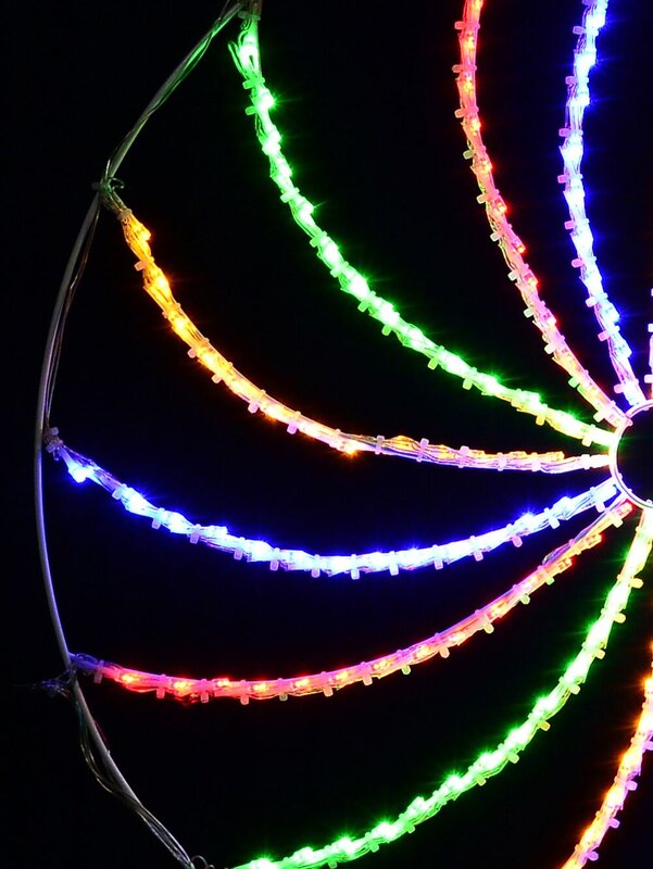Blue, Red, Green & Yellow LED Spiral Wheel Silhouette - 60cm — image 2