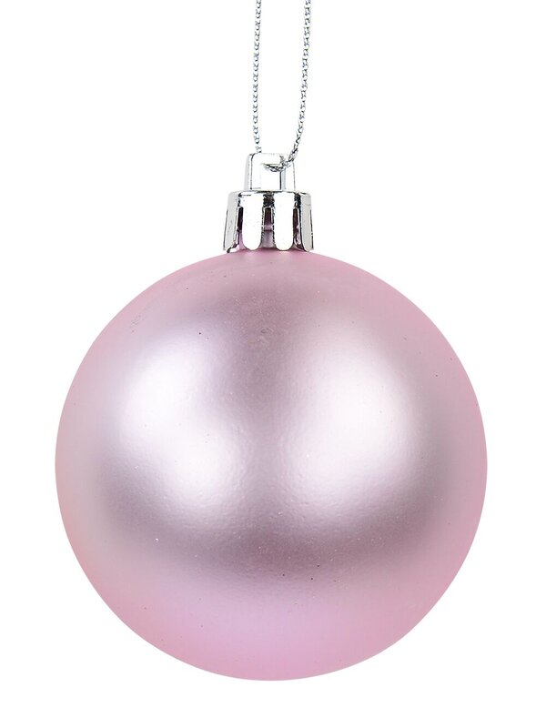 Blush Pink & Champagne Gloss, Matte & Glitter Baubles - 12 x 60mm  — image 4
