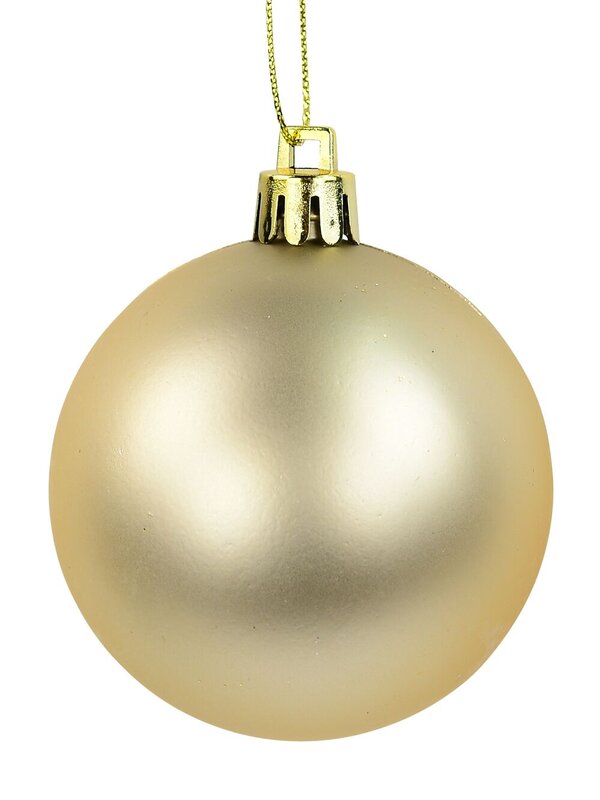 Blush Pink, Gold & Soft Pink Bauble Set in Gloss, Matte & Glitter - 12 x 60mm