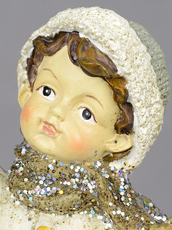 Boy with Lantern Standing Ornament - 19cm