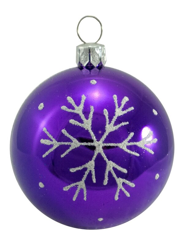 Bright & Glittered Coloured Christmas Tree Bauble Decorations - 9 x 60mm — image 7