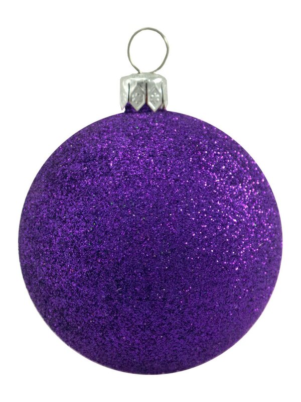 Bright & Glittered Coloured Christmas Tree Bauble Decorations - 9 x 60mm — image 4