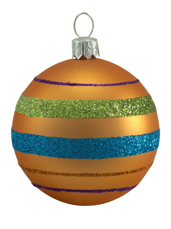 Bright & Glittered Coloured Christmas Tree Bauble Decorations - 9 x 60mm — image 8