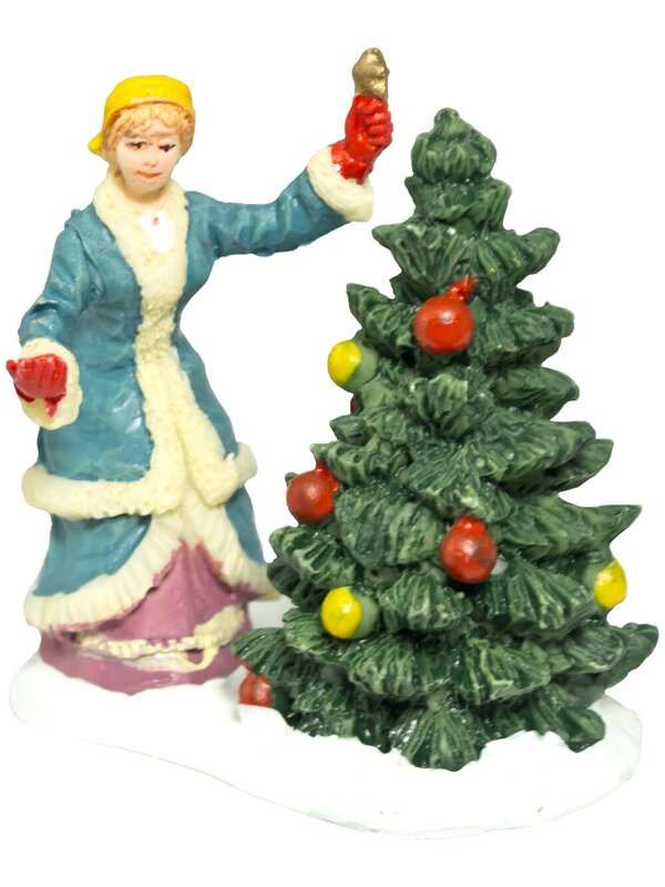 Carol Singing Family & Christmas Tree Figurine - 3 pieces — image 3