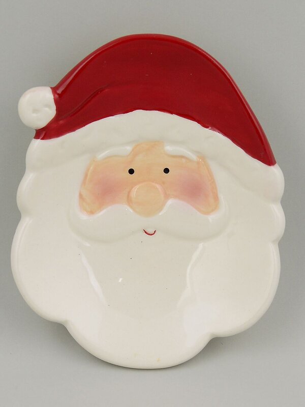 Ceramic Santa Liquid Soap Dispenser & Dish - 2 Piece Set