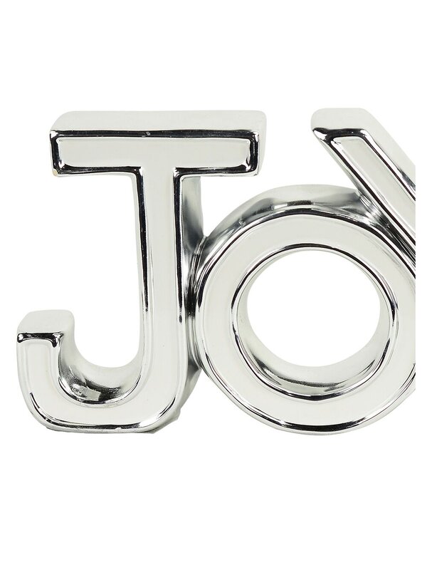 Ceramic White & Silver ' JOY ' Freestanding Ornament - 22cm — image 2