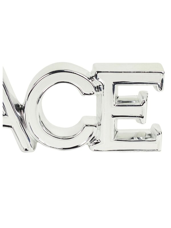 Ceramic White & Silver ' PEACE ' Freestanding Ornament - 38cm — image 3