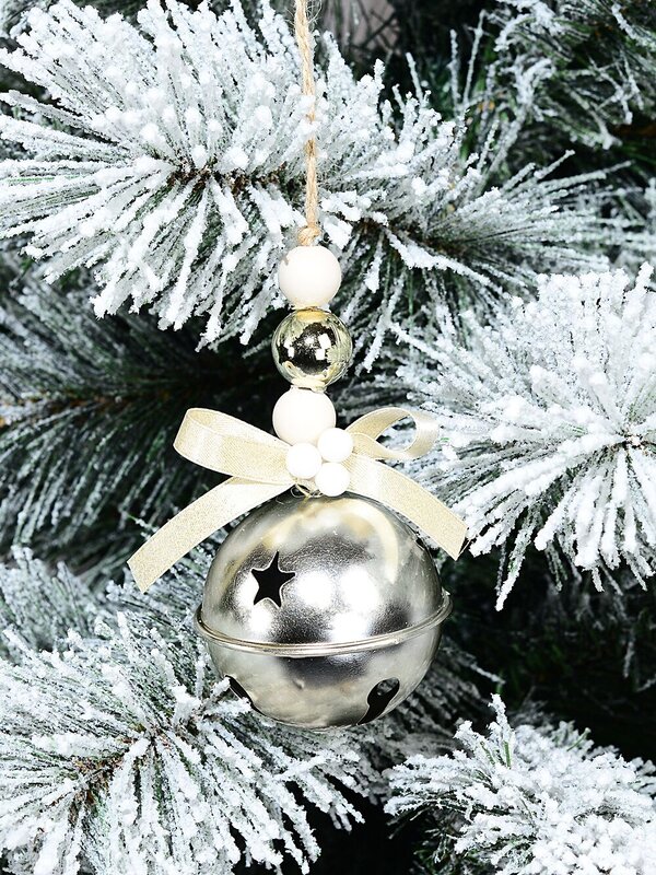 Champagne & Cream Whimsical Essential Tinkling Jingle Bell Bauble | 65mm — image 2