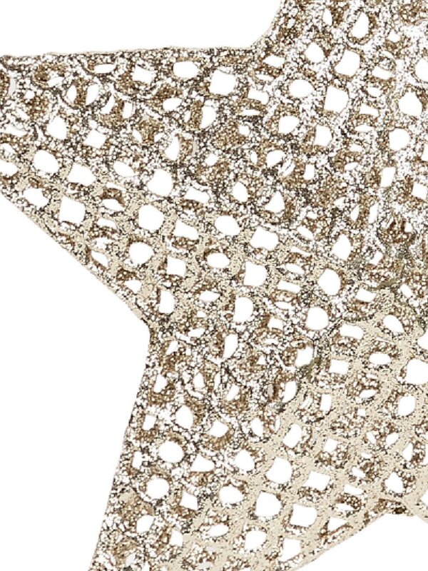 Champagne Glitter Thick Mesh Star Whimsical Essential Ornament | 26cm — image 3