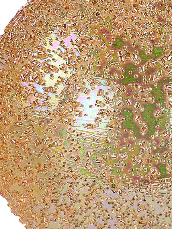 Champagne Orange Beaded Majestic Large Display Bauble | 20cm — image 3
