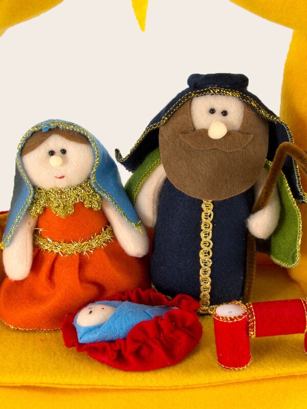 Childrens Felt Manger Setting Nativity Scenes - 25cm — image 2