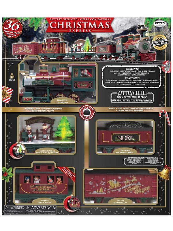 Christmas Express Large Scale G Gauge Train Set | 36 Piece Set With Real Smoke — image 8