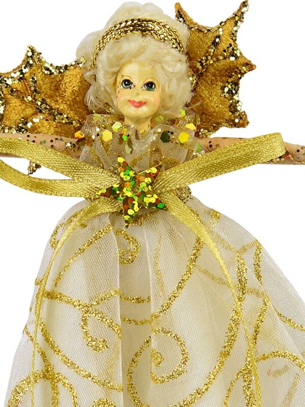 Christmas Fairy With Gold Wings Christmas Tree Hanging Decoration - 15cm — image 2