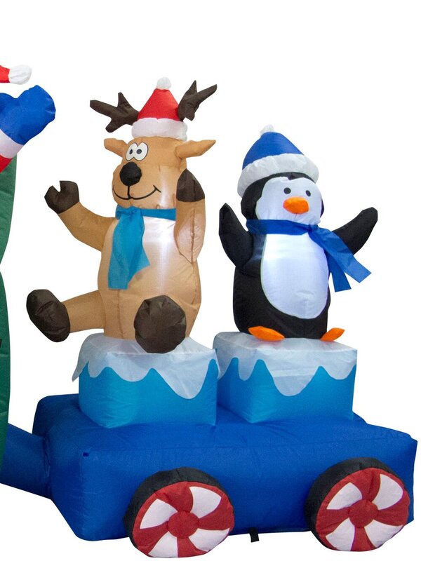Christmas Train With Santa & Friends Illuminated Inflatable - 1.2m — image 8