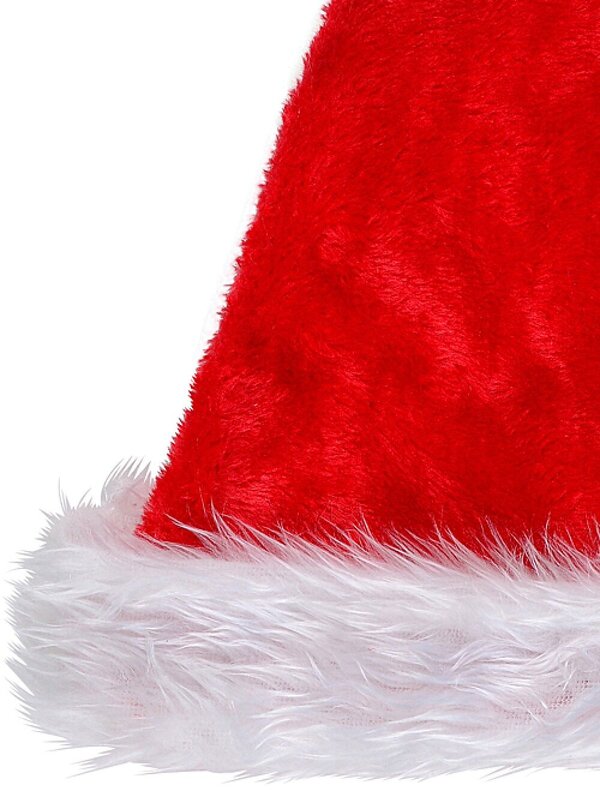 Classic Plush Red Santa Hat White Faux Fur Trim | One Size Fits Most — image 3