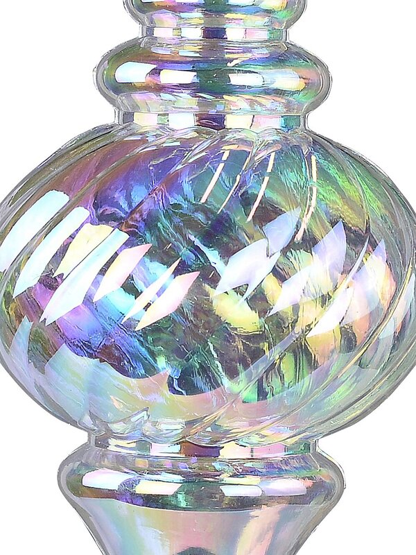Clear Iridescent Lustrous Grand Ball Finial Drop | 26cm — image 3