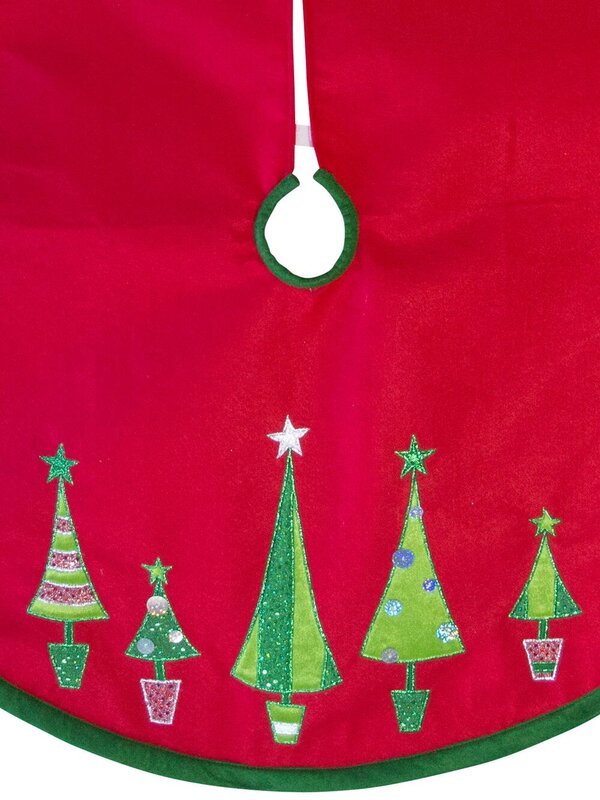Contemporary Christmas Tree Design Tree Skirt - 1.2m