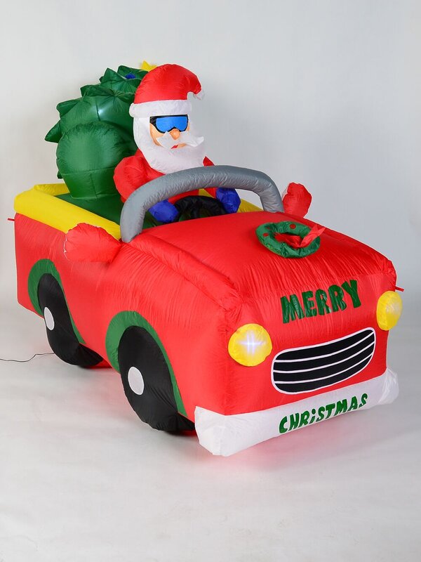 Cool Santa Ute Delivering Tree Illuminated Christmas Inflatable Display - 2.2m — image 4