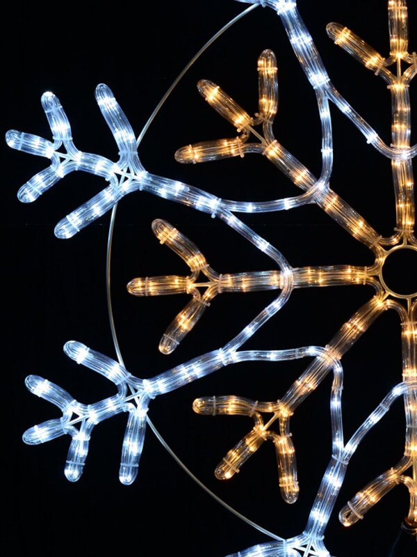 Cool & Warm White LED Radiating Snowflake Rope Light Silhouette - 94cm — image 3