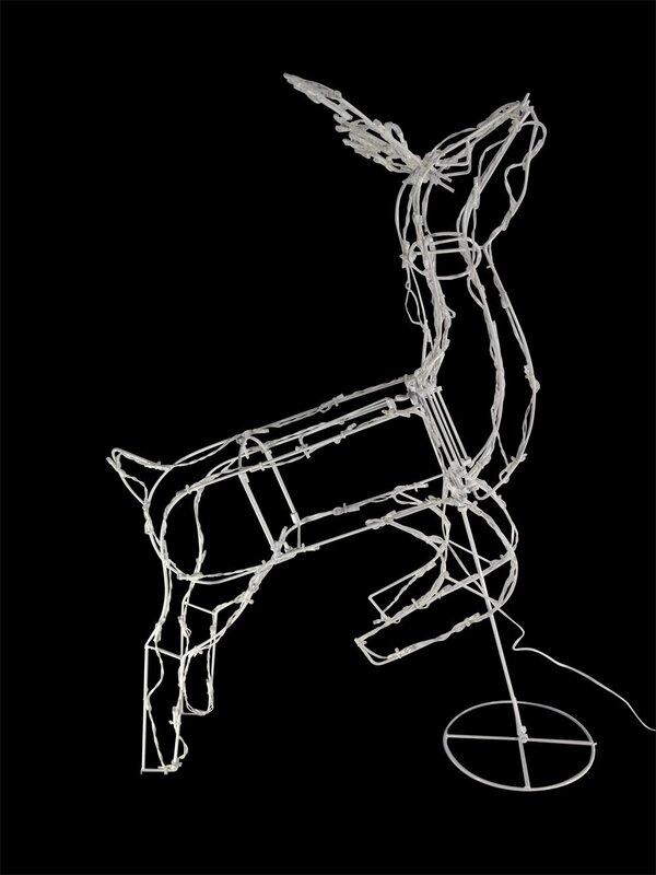 Cool White LED Illuminated Solar Leaping Buck - 78cm — image 3