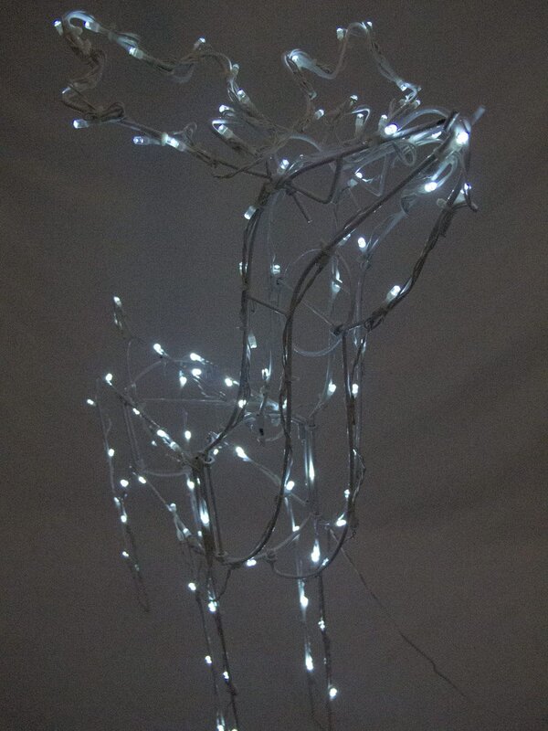 Cool White LED Illuminated Solar Standing Buck - 76cm — image 4
