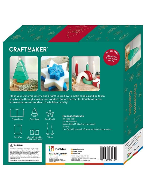 Craft Maker Soy Candle Making Kit | DIY Christmas Tree & Star Designs — image 9
