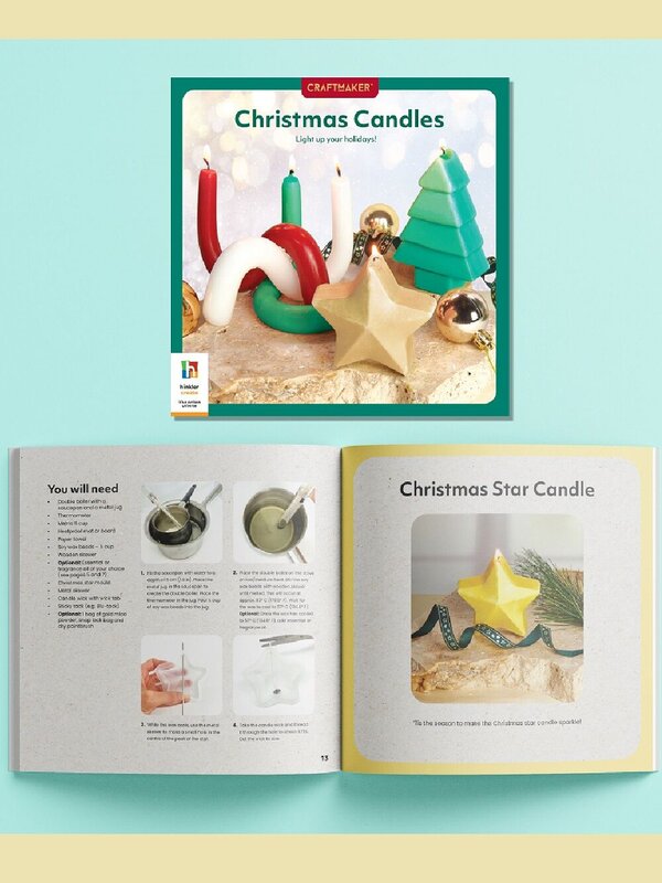 Craft Maker Soy Candle Making Kit | DIY Christmas Tree & Star Designs — image 2