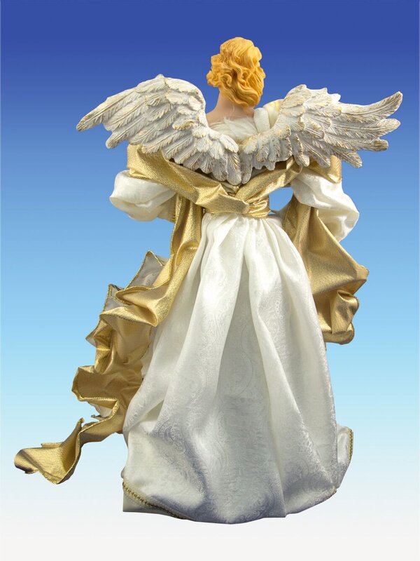 Cream & Gold With Wings Decorative Angel - 47cm
