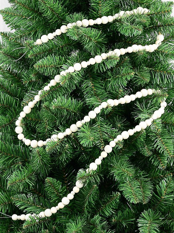 Cream Pearl & Natural Wood Radiant Beaded Garland | 1.8m — image 5