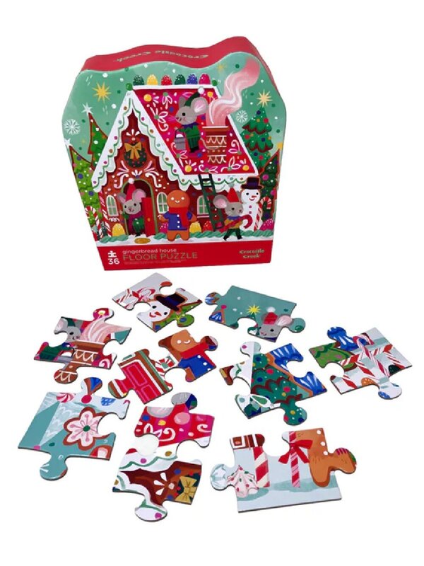 Crocodile Creek Gingerbread House Floor Puzzle | 36 Piece Junior Jigsaw — image 2