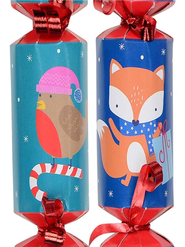 Cute Christmas Critters Pattern Mini Christmas Cracker Bon Bons - 12 x 17cm — image 2