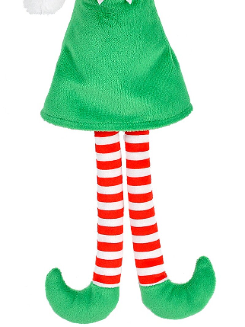 Cute & Cuddly Hanging Elf Girl Christmas Plush Toy - 19cm — image 3
