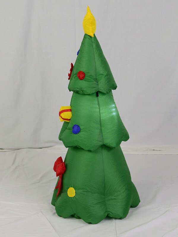 Decorated Conical Christmas Tree Illuminated Inflatable Display - 1.3m